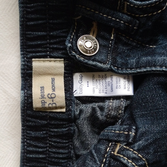 babyGap ladybug & heart embroidered dark wash denim jeans 6 months baby girl - Picture 5 of 6